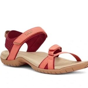 Teva Women's Coral and‎ Burgundy Sandals